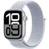 Apple Watch Series 10 42mm Aluminum Silver Case Blue Cloud Sport Loop
